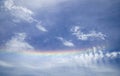 A sun halo, it appears like a circular rainbow around the sun Royalty Free Stock Photo