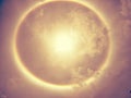 The Sun halo, sun corona Royalty Free Stock Photo