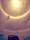 The Sun halo, sun corona Royalty Free Stock Photo