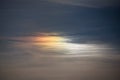 Sun halo sundog in the sky Royalty Free Stock Photo