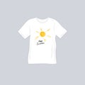 The sun is hand-drawn. Vector gorgeous typographic design with sunny, summer day illustration, ready to print on your T-shirt