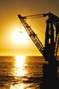 Sun hanged by a crane Royalty Free Stock Photo