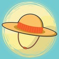 sun hat. Vector illustration decorative design Royalty Free Stock Photo
