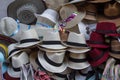 Sun hats for sale, Cartagena, Colombia Royalty Free Stock Photo