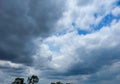 Sun hiding behind clouds, sunrays shining in daylight sky background, nature photography, natural scenic wallpaper