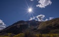 Sun and hills in Idaho Royalty Free Stock Photo