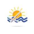 Sun icon with beach chair color