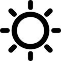 sun icon design ,graphic icon black and white Royalty Free Stock Photo