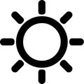 sun icon design ,graphic icon black and white Royalty Free Stock Photo
