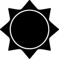 sun icon design ,graphic icon black and white Royalty Free Stock Photo