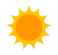 Sun icon, flat design element Royalty Free Stock Photo