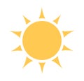 Sun icon flat desing Royalty Free Stock Photo