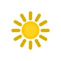 Sun icon, flat style Royalty Free Stock Photo