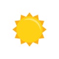 Sun icon flat Royalty Free Stock Photo