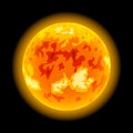 Sun icon, isometric style Royalty Free Stock Photo