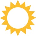 Sun icon with just sunrays Royalty Free Stock Photo