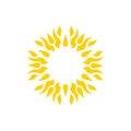 Sun icon. Mandala. Tattoo Royalty Free Stock Photo