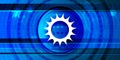 Sun icon optimum prime digital smart blue banner background abstract futuristic motion illustration