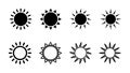 Sun icon . Brightness Icon vector