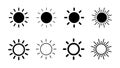 Sun icon . Brightness Icon vector