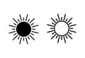 Sun icon . Brightness Icon vector