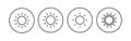 Sun icon . Brightness Icon vector