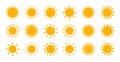 Sun icon set Royalty Free Stock Photo