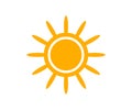 Sun icon sign. Solar isolated icon, sunshine, shine sun ray, summer, sunlight vector design and illustration.