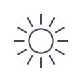 Sun Icon Sunny Weather Concept Forecast Climate