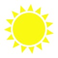 Sun icon vector isolated Royalty Free Stock Photo