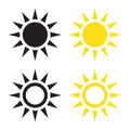 Sun icon vector isolated Royalty Free Stock Photo