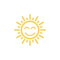 Sun icon vector