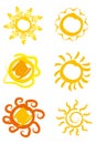 Sun icons Royalty Free Stock Photo