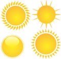 Sun icons collection Royalty Free Stock Photo