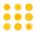 Sun icons design elements Royalty Free Stock Photo