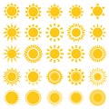 Sun icons Royalty Free Stock Photo