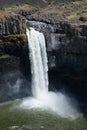 Sun illuminating Palouse Falls waterfall in central washington Royalty Free Stock Photo