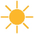 Sun illustration with pixel theme