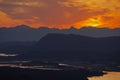 Sunset Behind Mountains in SE Alaska