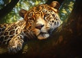 Sun-Kissed Champion: An American Leopard\'s Majestic Portrait on