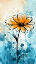 Sun-Kissed Daisies: A Vibrant Graffiti Tribute to Nature\'s Beaut