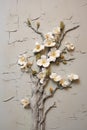 Sun-Kissed Magnolias: A Contoured Clay Sculpture of Beauty and D