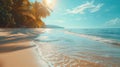 Sun-Kissed Serenity: Idyllic Beachscape for a Tranquil Getaway Royalty Free Stock Photo