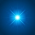 Sun with lens flare lights template and background.