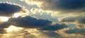 Sun light behind the clouds Royalty Free Stock Photo