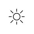 sun, light, brightness line black icon on white background