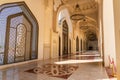 Sun light coming through the colorful stained glass window of a mosque Royalty Free Stock Photo