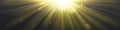 Sun light effect with yellow rays and lens glare Royalty Free Stock Photo