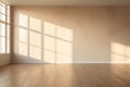sun light enters in empty room from a window generative AI