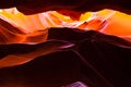 The inner view of Upper antelope canyon in america